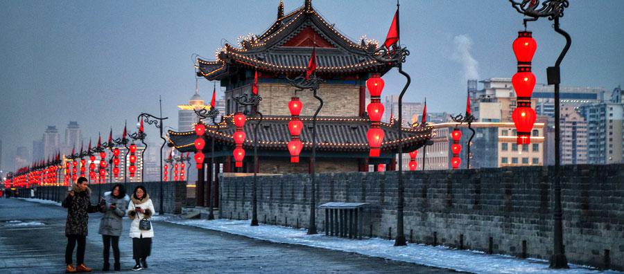Torre flanqueante de la muralla de la ciudad de Xi'an