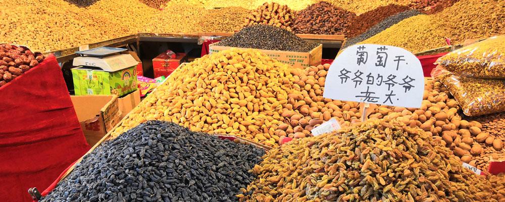 Pasas y frutas secas tradicionales de Xinjiang