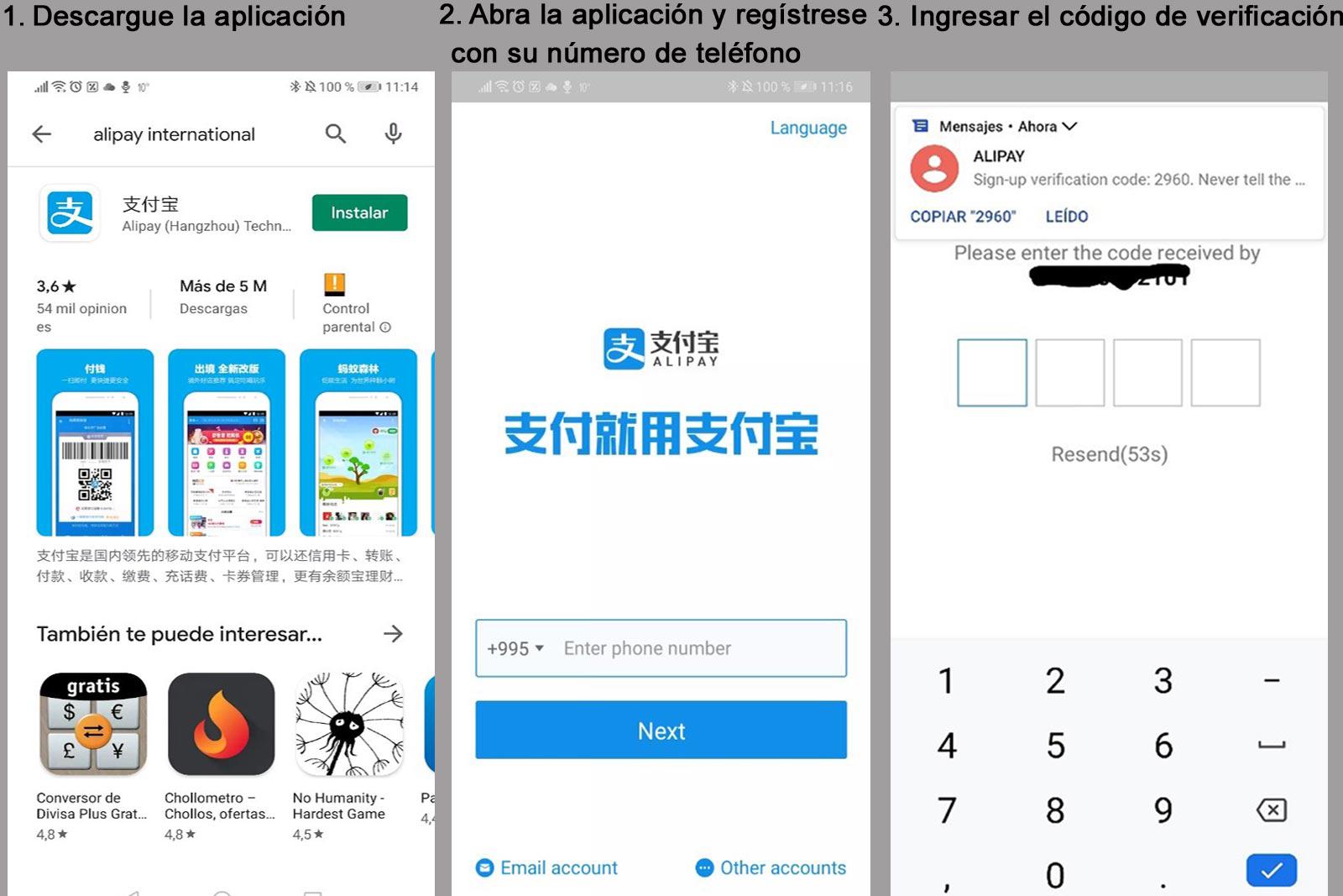 Cómo pagar con Alipay