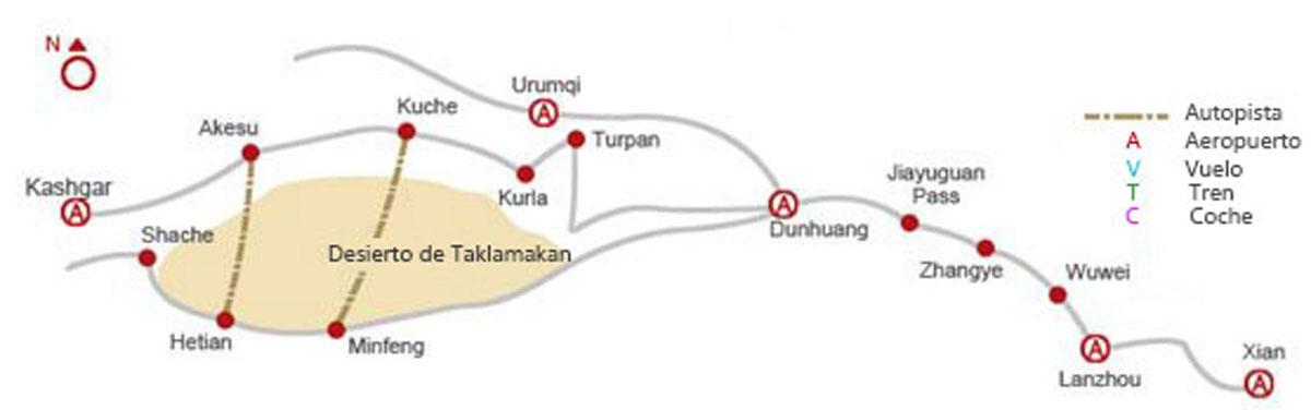 ruta de la seda mapa