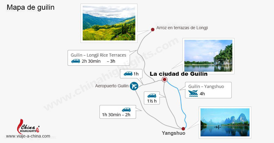 mapa de guilin