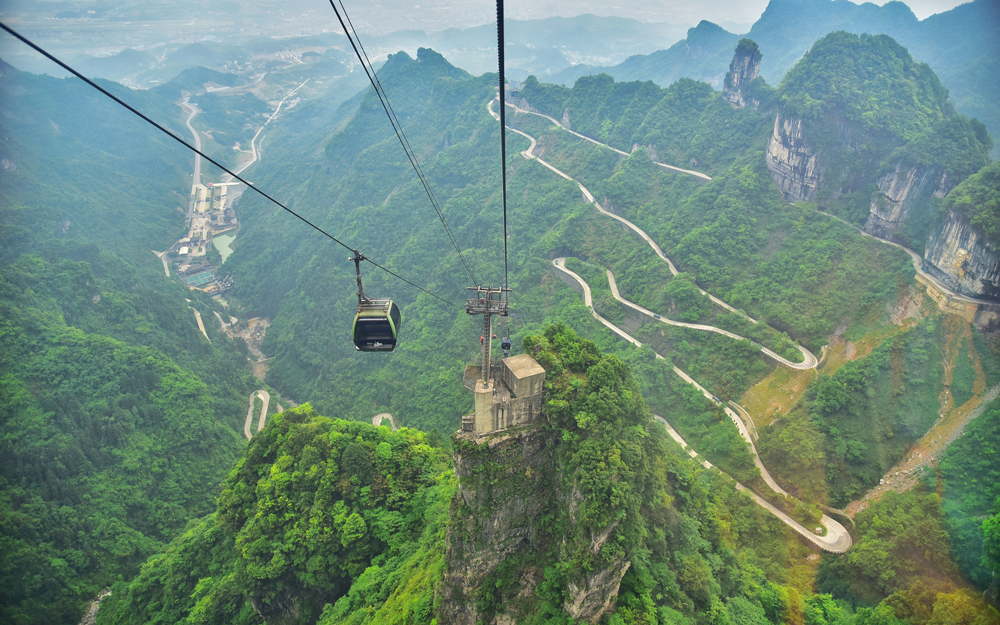 El tereférico en zhangjiajie