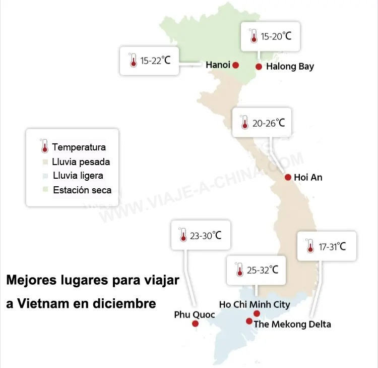 Mejores lunares para viajar a vietnam en diciembre