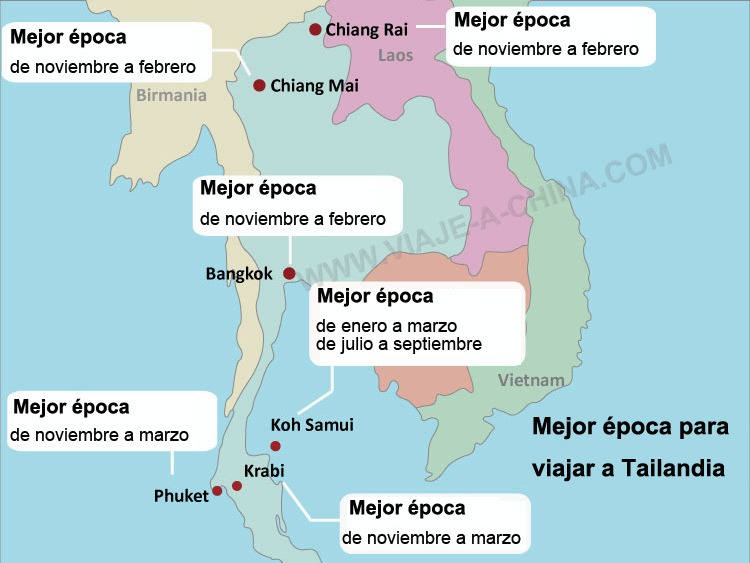 mejor epoca para viajar a tailandia