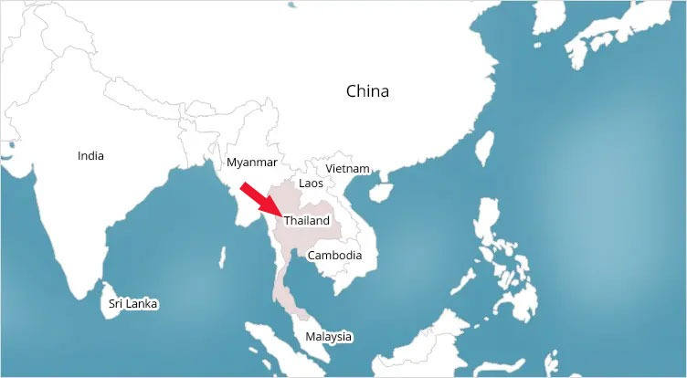 mapa tailandia