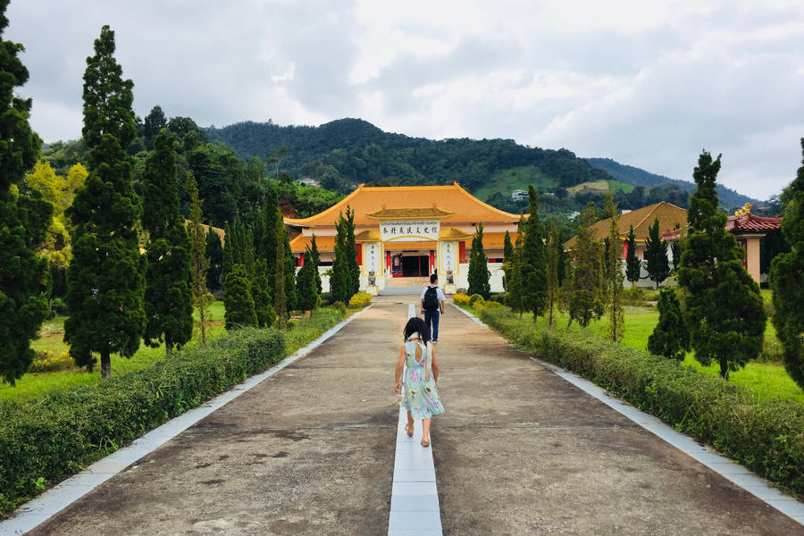 Un museo con arquitectura de estilo chino