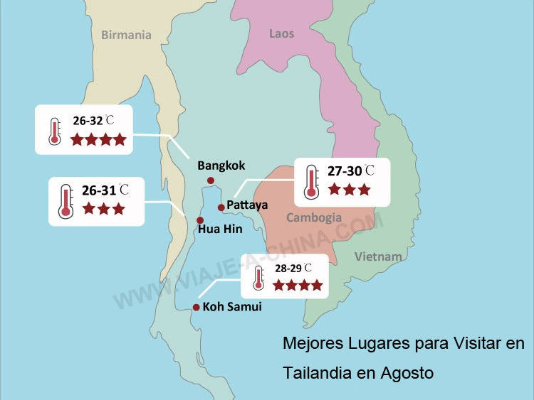 Mejores lunares para visitar Tailandia en diciembre